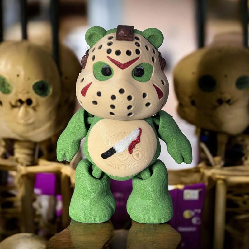 JASON VOORHEES, CARE BEAR, FLEXI, ARTICULATED, FRIDAY THE 13TH, HALLOWEEN
