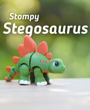 Stompy Stegosaurus - Articulated fidget Stegosaurus - Ludo Dinosaur