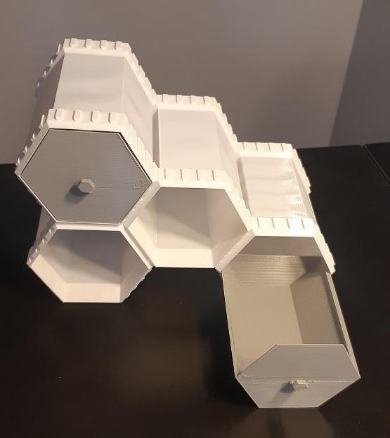 Economical Interlocking Hex Drawers