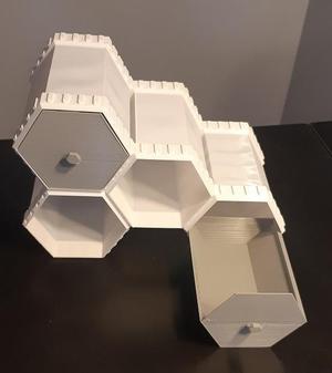 Economical Interlocking Hex Drawers