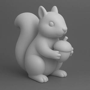 Squirrel withs nuts   