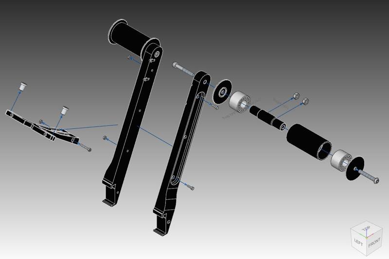 Longer Prusa Spool holder (MMU compatible) with printable bearings