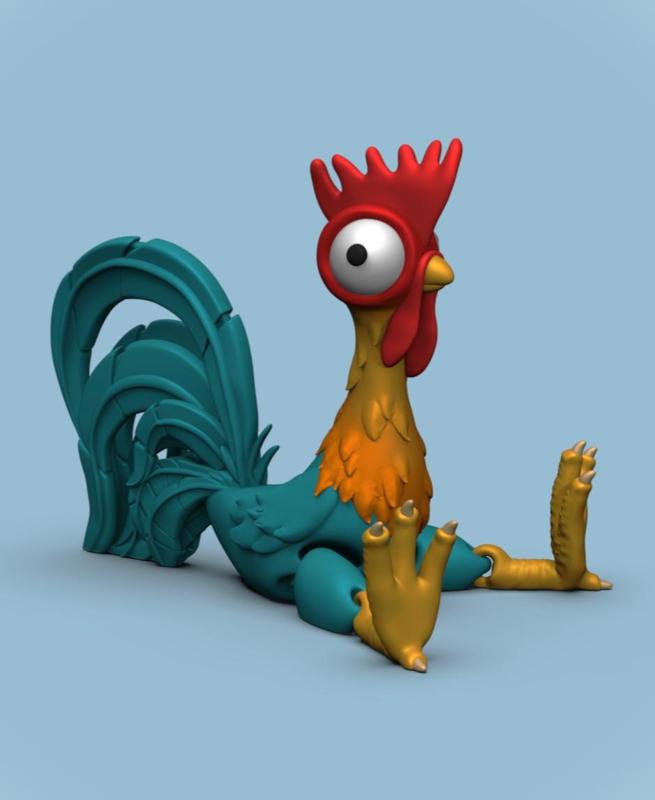 Hei Hei the Rooster (Moana)- Flexi Legs (+Bambu colored 3mf)