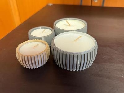 Modern tealight holder small and large - Moderner Teelicht Halter klein und gross   