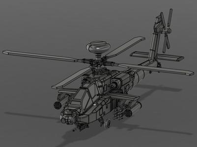 AH-64D Apache Longbow 1:50 Scale Model