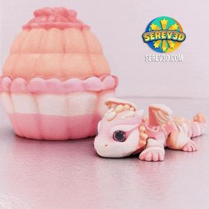 Marshmallow Twist Dragon - Articulated - 3D print STL and 3MF file