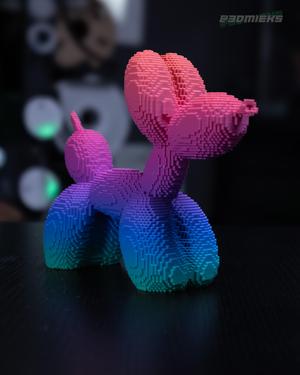 Pixel Pup - Pixelated Balloon Dog Home Decor