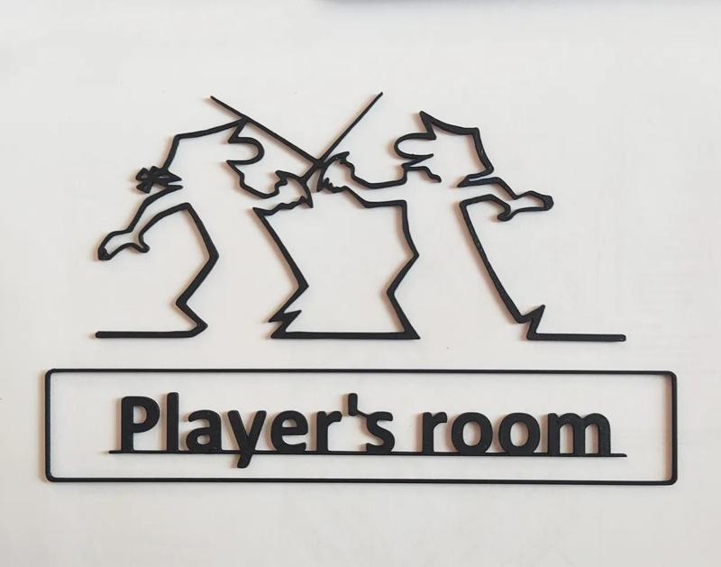 Players room door hanger from the iconic cartoon "La Linea" Balum Balum.   