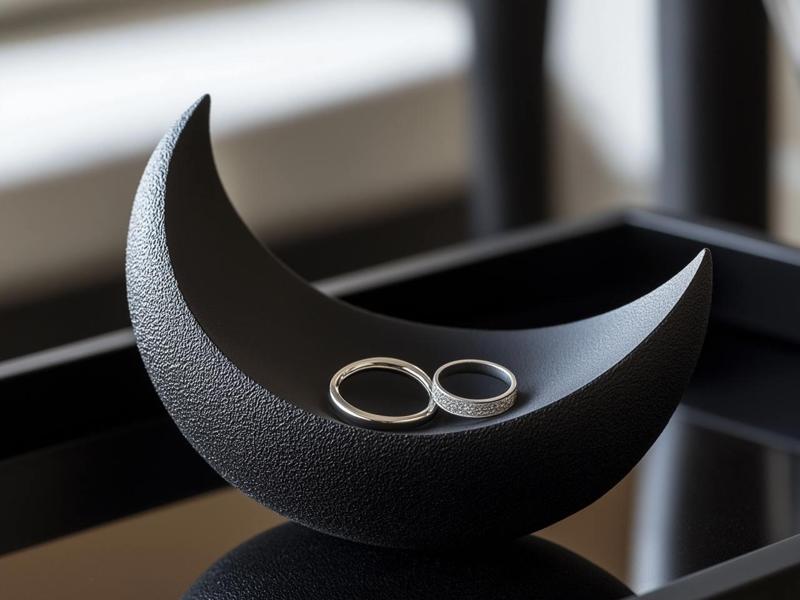 Lunar Crescent Ring Holder 