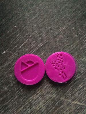 pound size flower token for shopping trolley