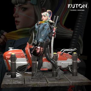 Kukii kuton figure with motorcycle