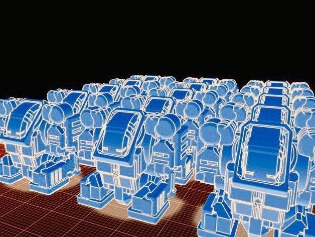 Folded Robotic Soldier (28mm/Heroic scale)
