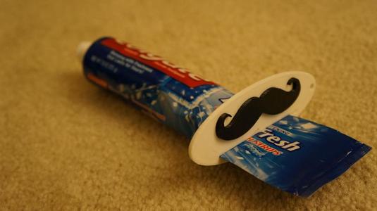 Mustache toothpaste squeezer!