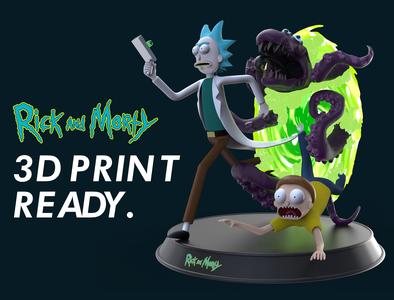 Rick and Morty - Cut and Key Miniature by 3Dhomas