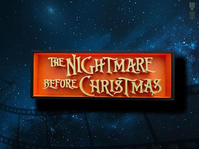 Nightmare Before Christmas Cinema Film Room Sign Box