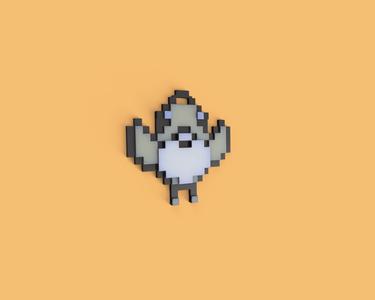 Retro Series - Pokémon Keyring - Bird