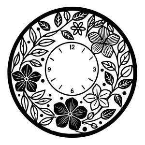 Round flower clock face (clock dial) (3)