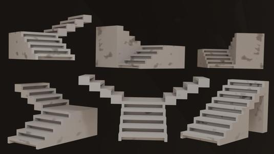 Supportless Stairs for 32mm (DND / TTRPG)