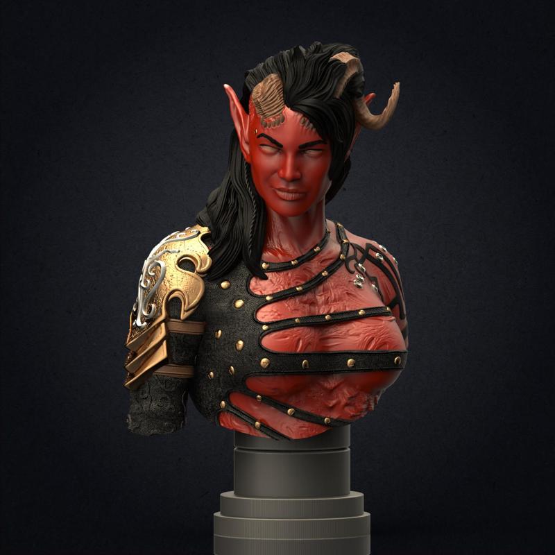 Karlach bust - Baldurs Gate 3 (Pre-Supported)