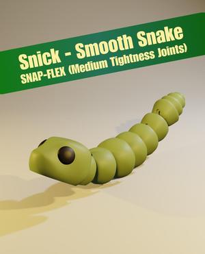Snick - Articulated Snake Snap-Flex Fidget (Medium Tightness Joints)