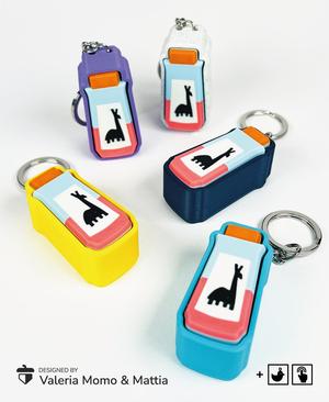 Llama Kuzco's Potion Clicker Keychain Toy, Valentine