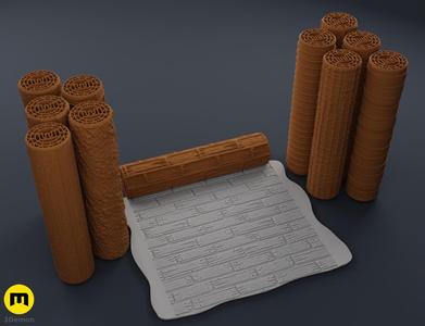 DnD terrain rollers – Wooden floor and wall