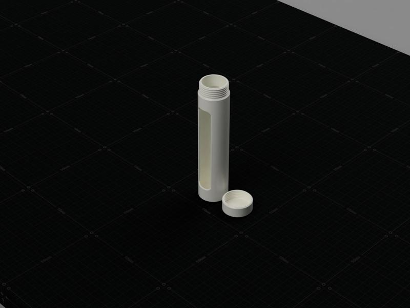 Cylindrical Dice Box With Screw Lid and Window