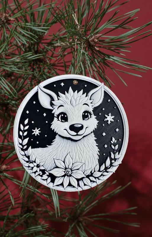Christmas Cartoon Deer Decoration