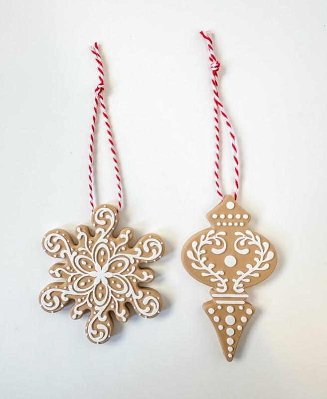 Gingerbread Cookie Ornaments (2 Styles)