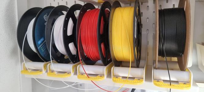 Filament Spool Holder for IKEA SKADIS with Rollers