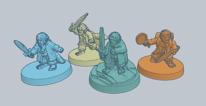 Hobbits of the Fellowship 10mm Scale