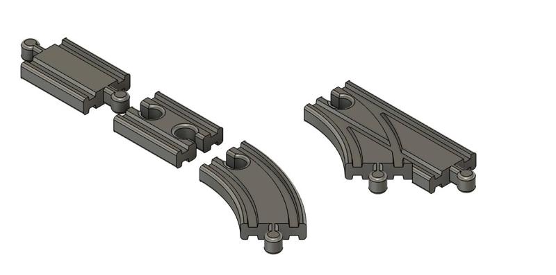 Brio train track adapters