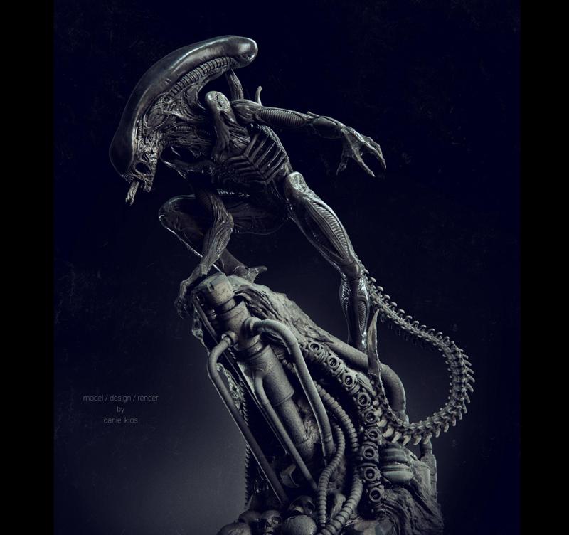 Alien Statue Fanart