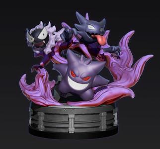 GENGAR EVOLUTION DIORAMA POKEMON