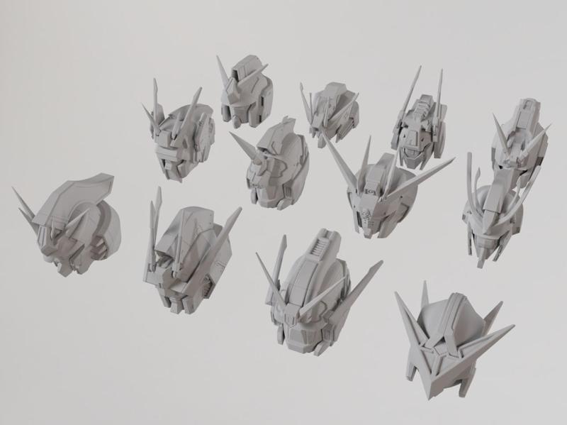 Gundam pierced carving