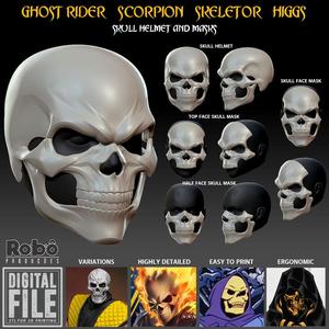 GHOST RIDER – SCORPION – SKELETOR – SKULL HELMET AND MASK