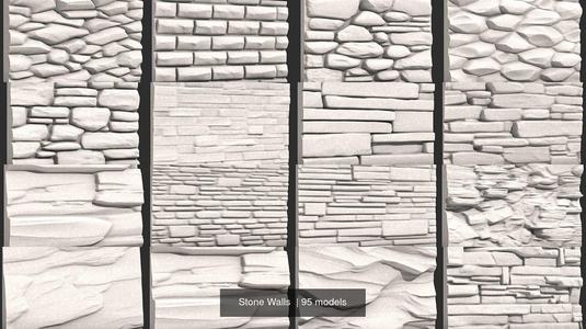 Stone Walls  3D Model Collection