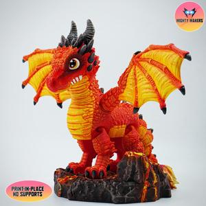 PRINT IN PLACE FLEXI FIRE DRAGON ARTICULATED