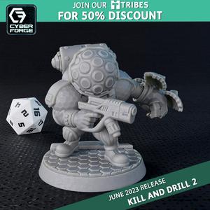 Cyberforge Kill and Drill Waller The Guard in Helmet