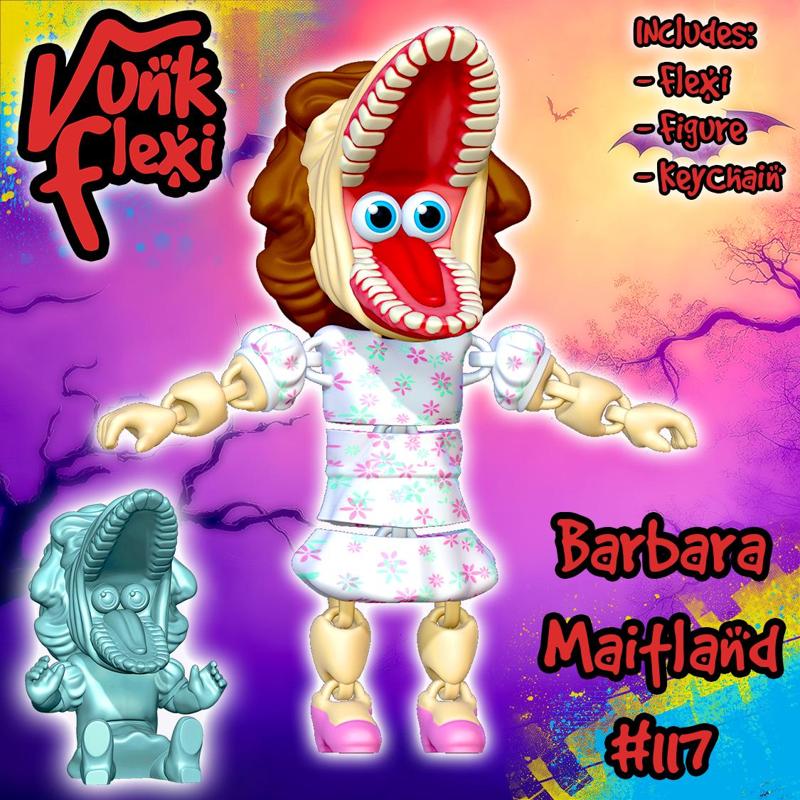 Beetlejuice Barbara Maitland MultiColor Flexi Print-In-Place + figure & keychain