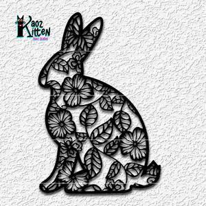 MANDALA BUNNY wall art rabbit decor