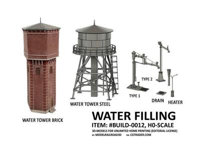 BUILD-0012 Water filling set for steam trains H0-scale