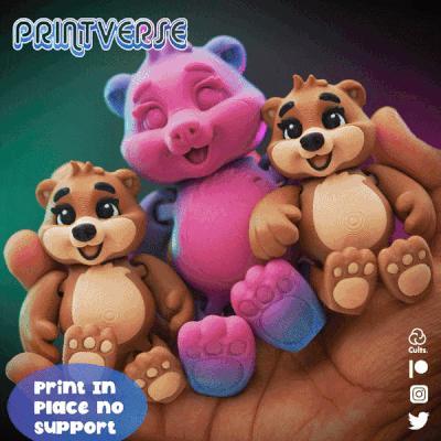 Flexy Baby Bear Print In Place No Supports