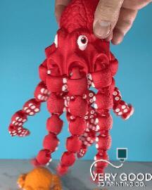 Cute Octopus Flexi & Tentacle Keychain