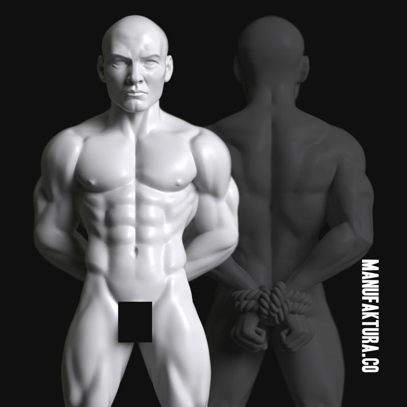 Sub Series 00 – Naked & Bound Male Submissive