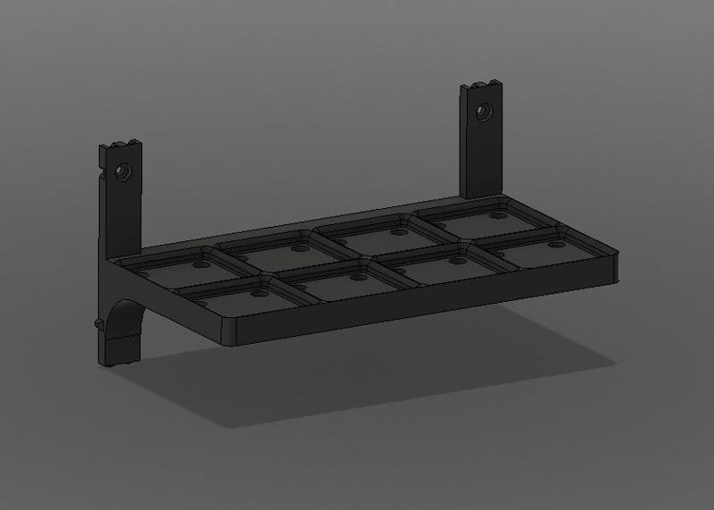 Gridfinity, Wall Mount, 4×2