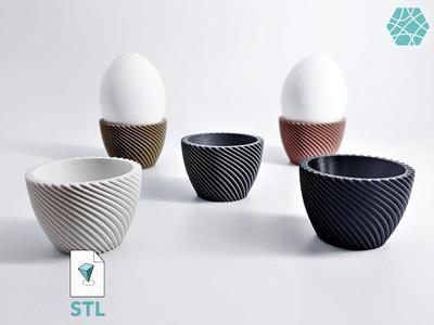 Egg Cup Modern Style “Unbowed” 3D Print Stl File | Bambu Studio 3MF included | 3D printed Easter Gift