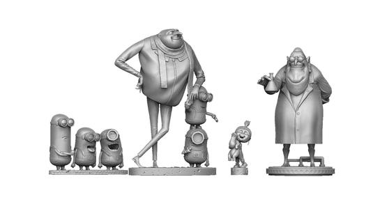 Despicable me SET FOR 3D PRINT STL OBJ ZTL