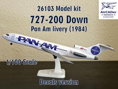 26103 Model kit Boeing 727-200 Down
