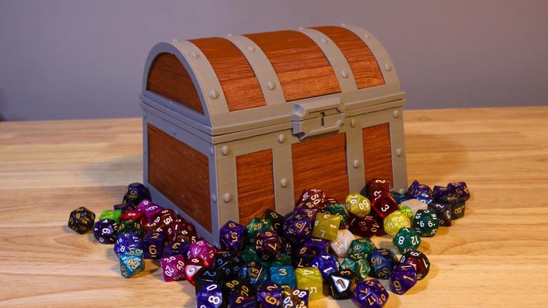 LARGE DND Dice Chest/Dice Holder STL (3D Print File)